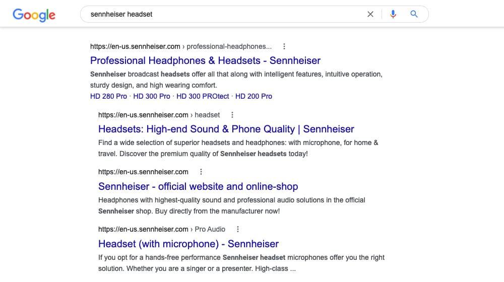 Example Product Ranking