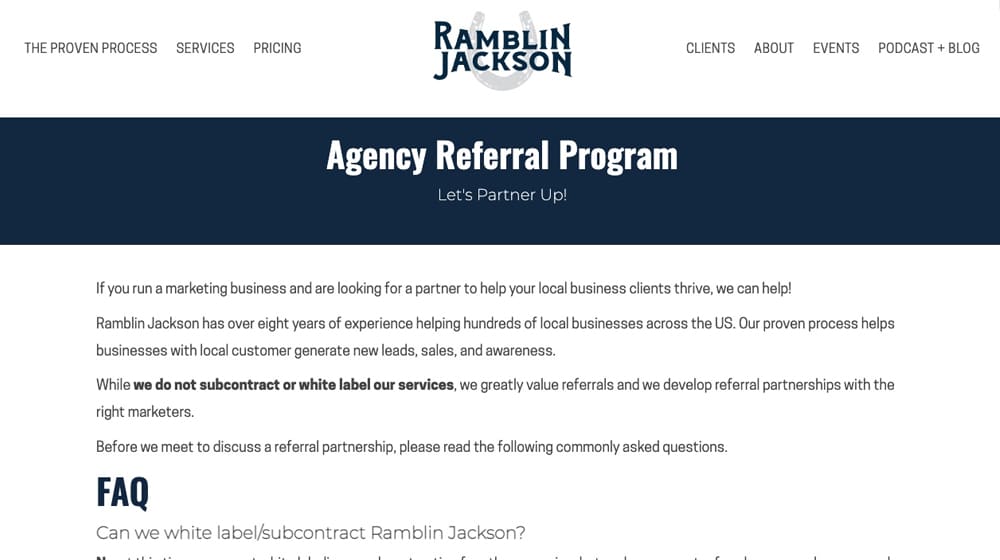 Agency Referral Program