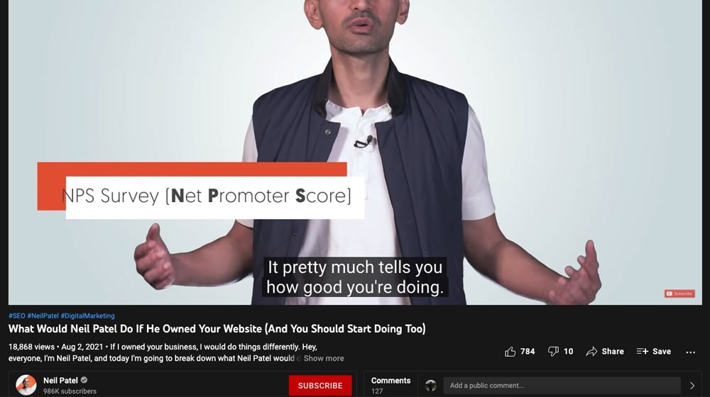 Neil Patel Example Video Series