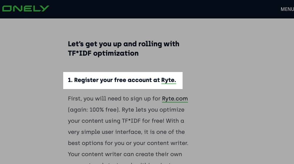 Ryte Registration