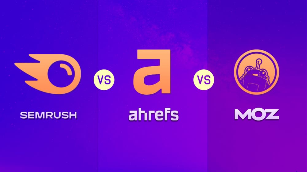 Semrush vs Ahrefs vs Moz Heading