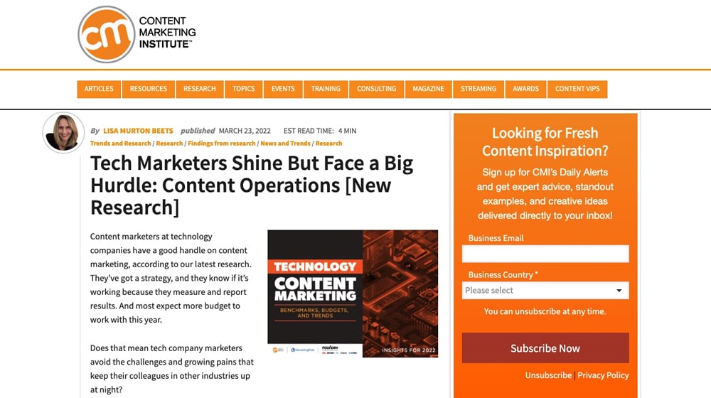 Content Marketing Institute