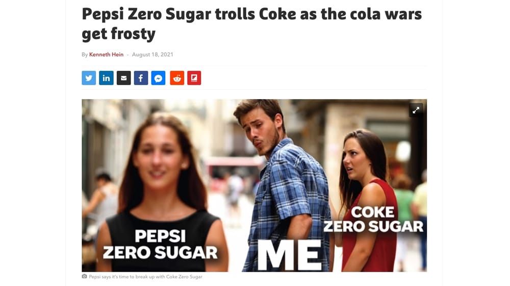 Pepsi Coke Tweet