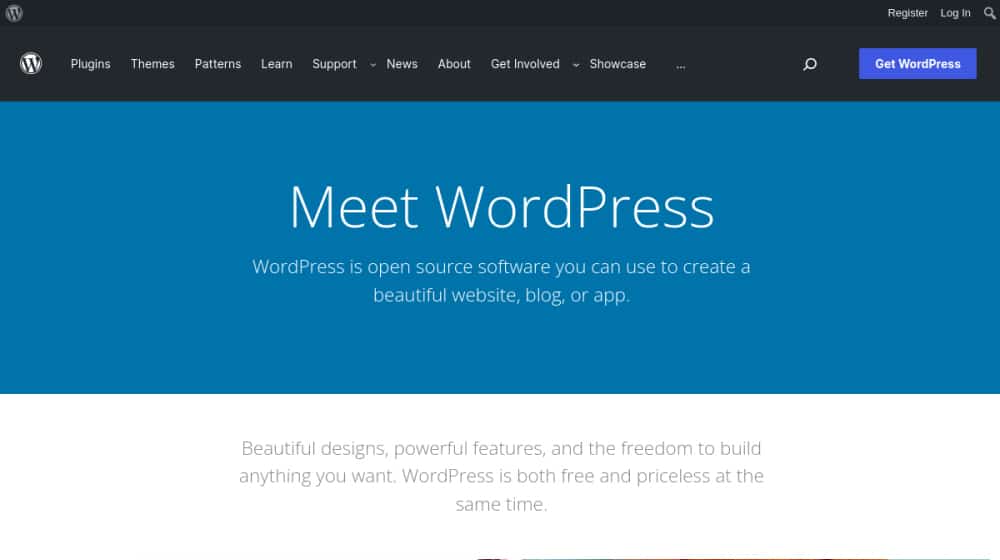 WordPress Homepage