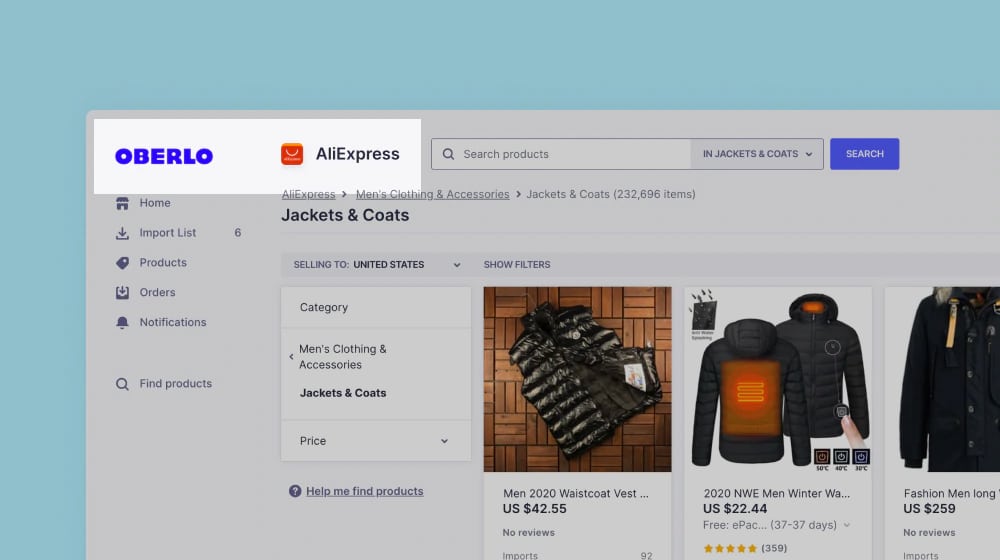 Oberlo Aliexpress