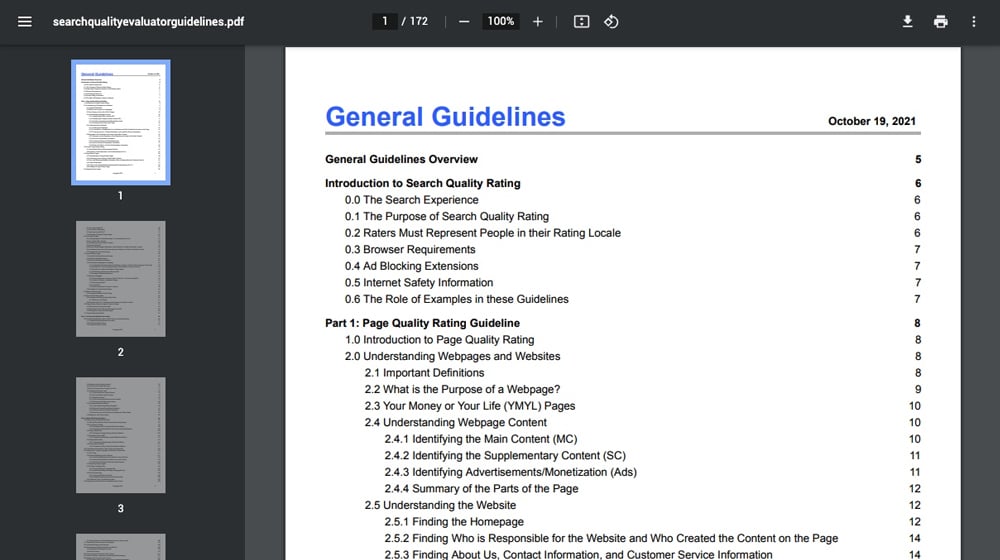 Search Quality Guidelines
