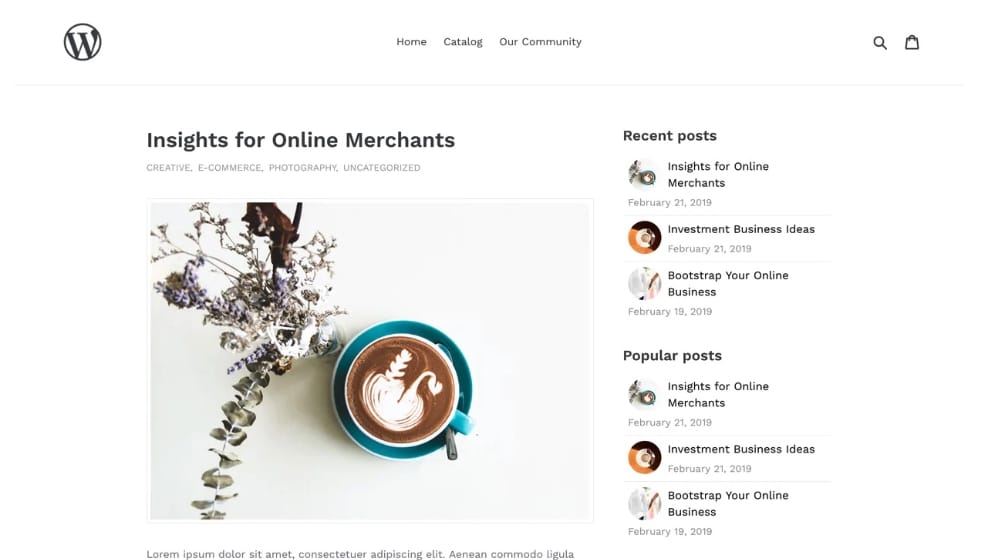 WordPress Site on Shopify Store