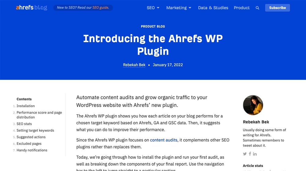 Ahrefs Product Announcement