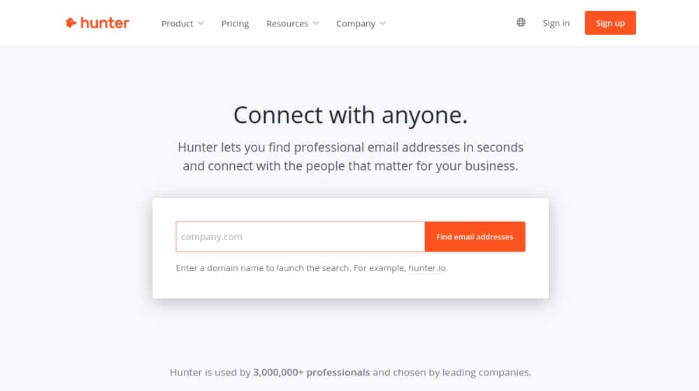 Hunter.io Site