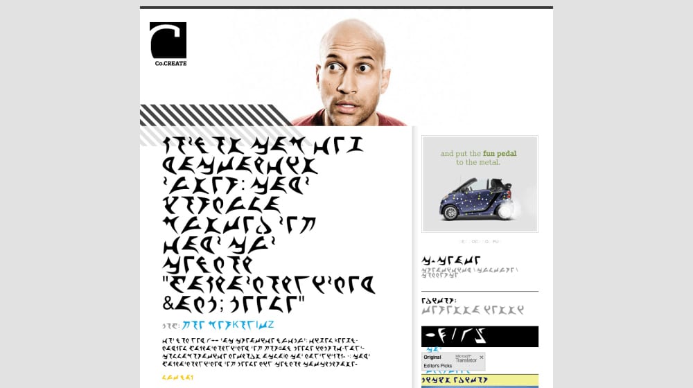 Example Website With Klingon Language