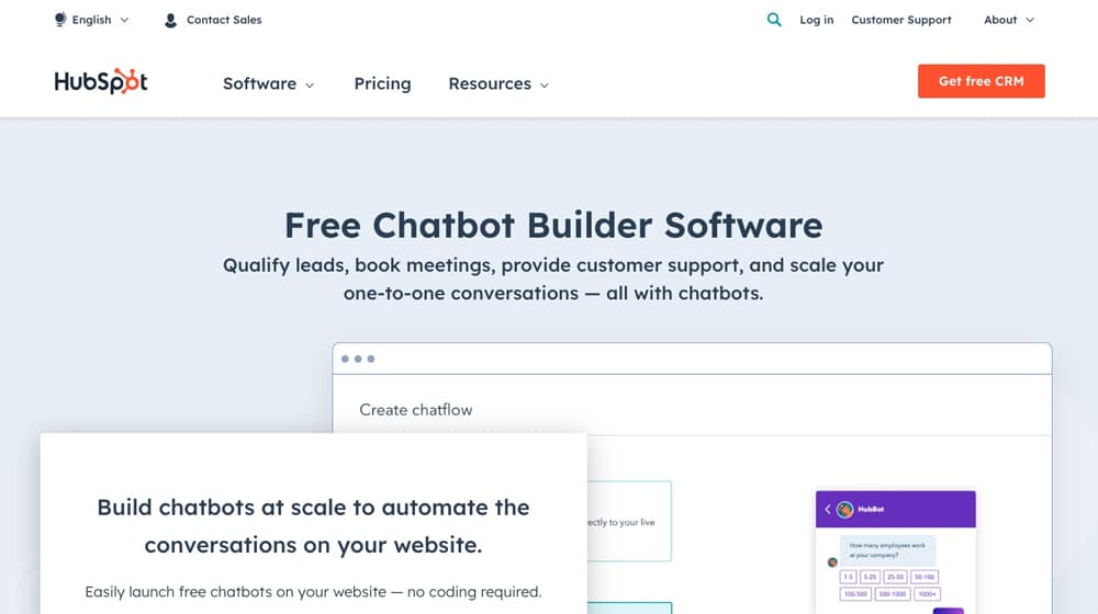 HubSpot Chatbot Builder Software