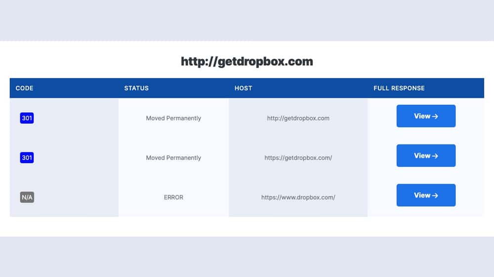 GetDropbox Server Response Codes