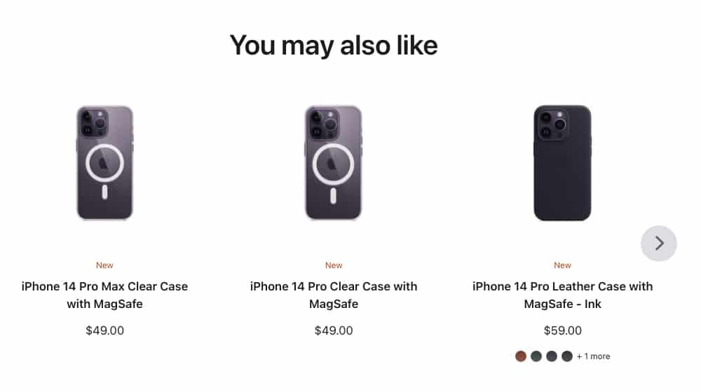 Upsell Example on Apple