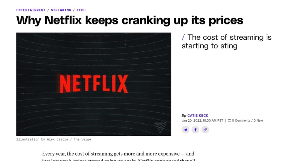 Netflix Keeps Raising Prices