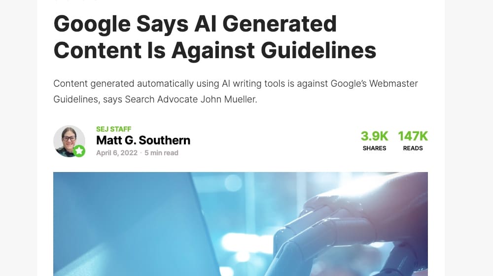 AI Content Against Guidelines