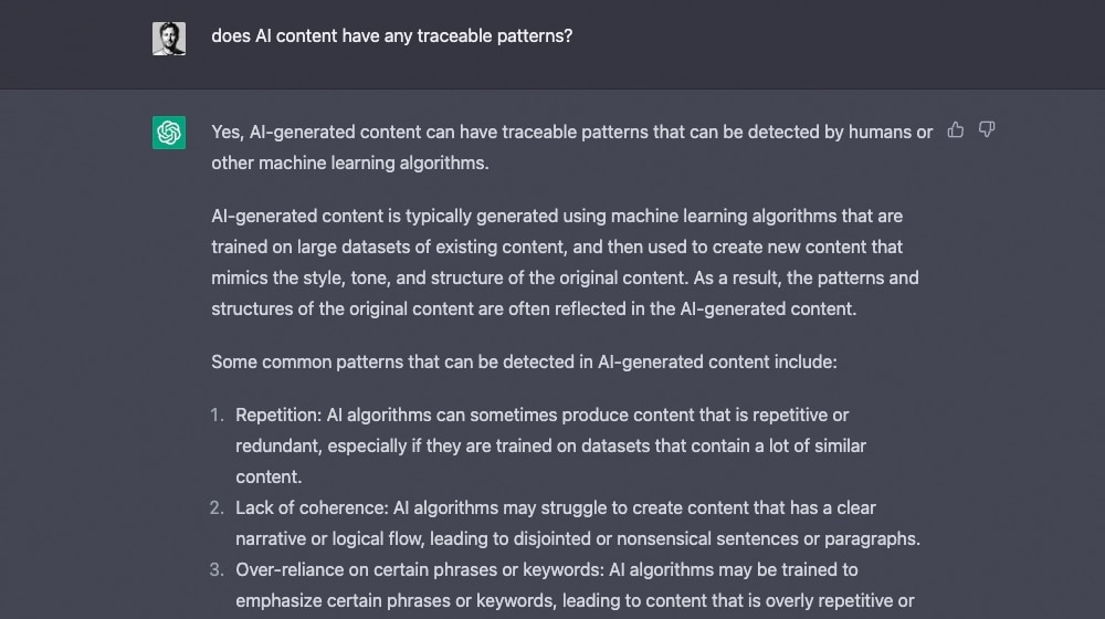 Traceable Patterns