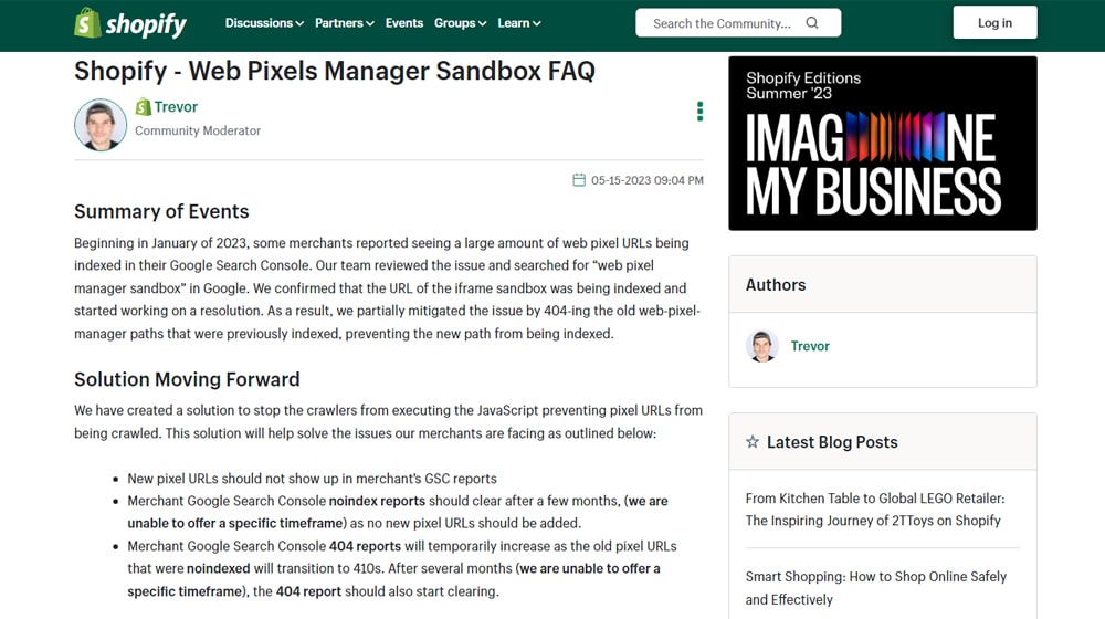Shopify Web Pixels Manager Sandbox FAQ