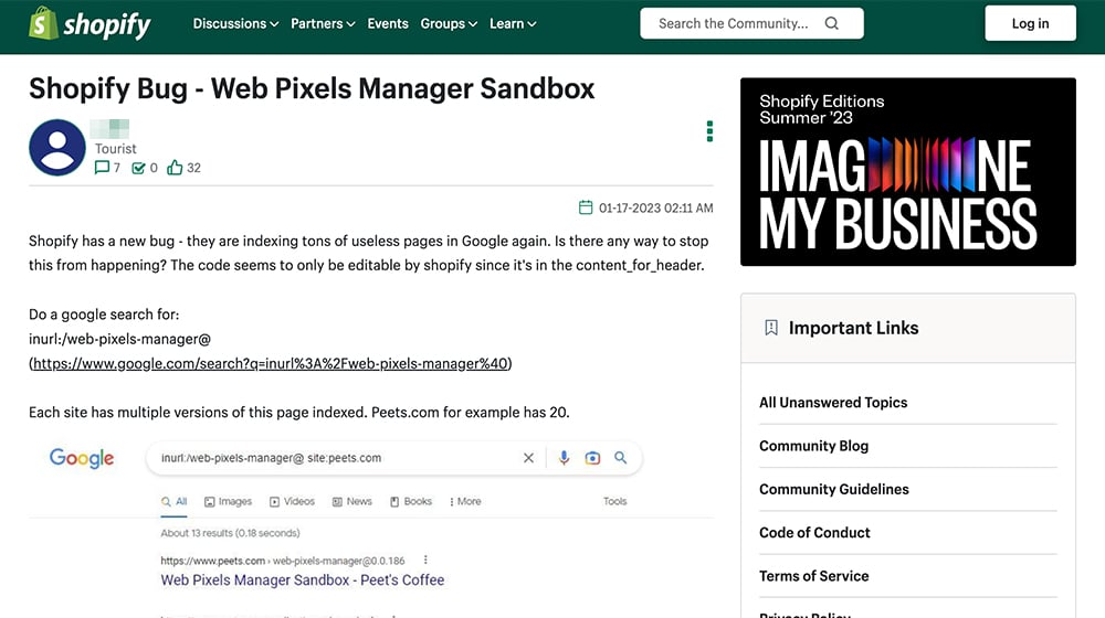 Web Pixels Manager Sandbox Shopify Bug