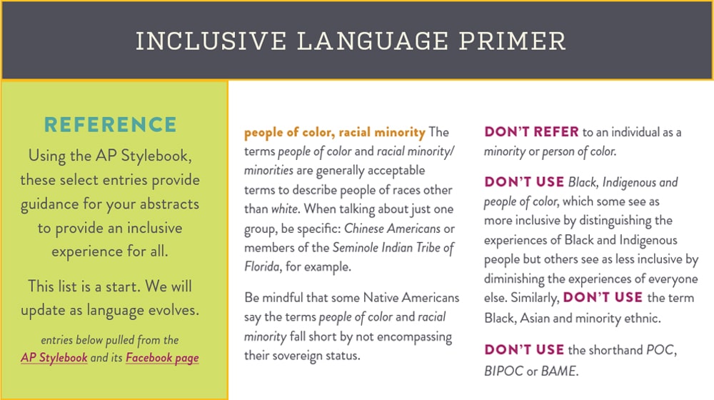 AP Stylebook Inclusive Language Primer