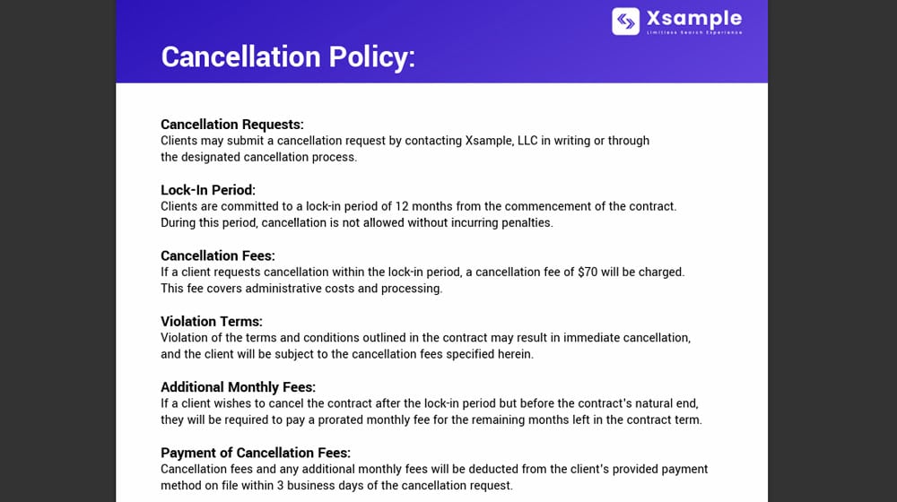 A Cancellation Policy