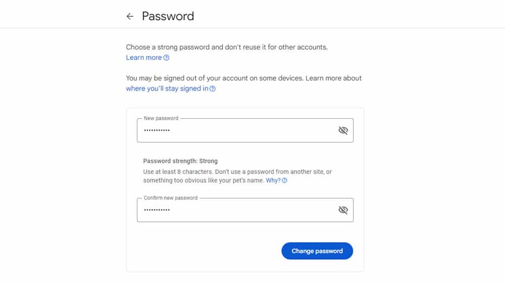 Revoking Account Access by Changing Passwords