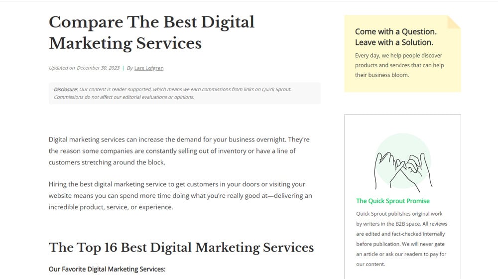 The Best Digital Marketing Services