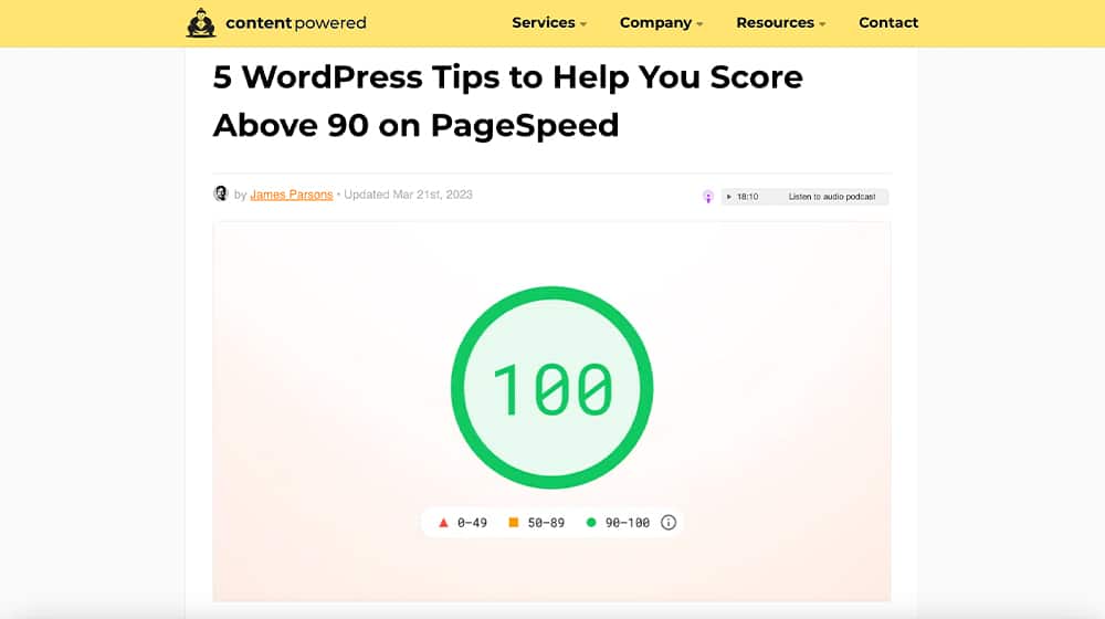Tips to Score Above 90 on PageSpeed