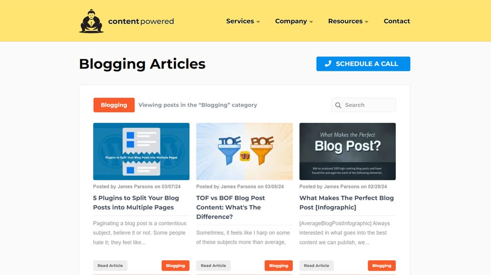 Content Powered Blogging Articles