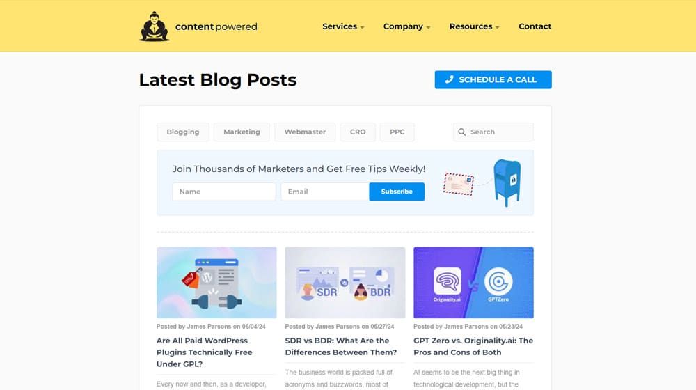 Content Powered Blog Posts