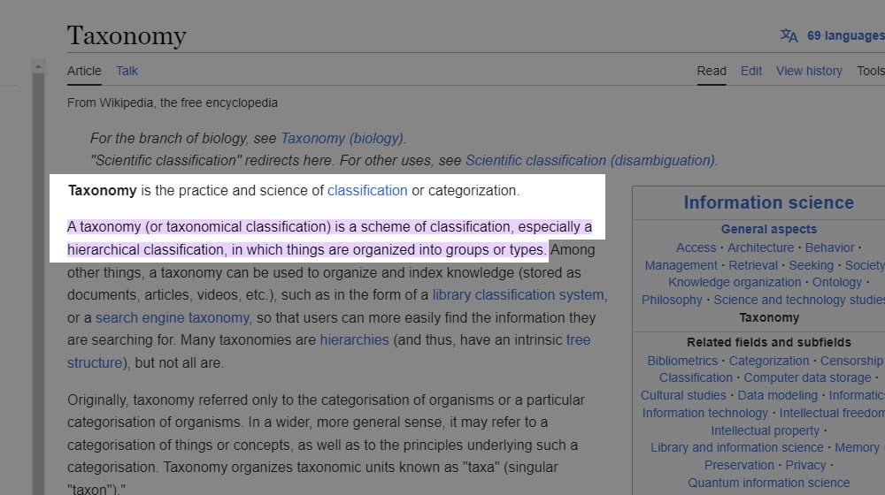 What Is Taxonomy