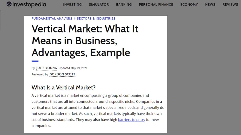 Vertical Market What it Means in Business