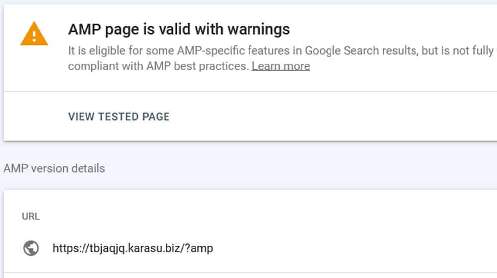 Amp Content Mismatch