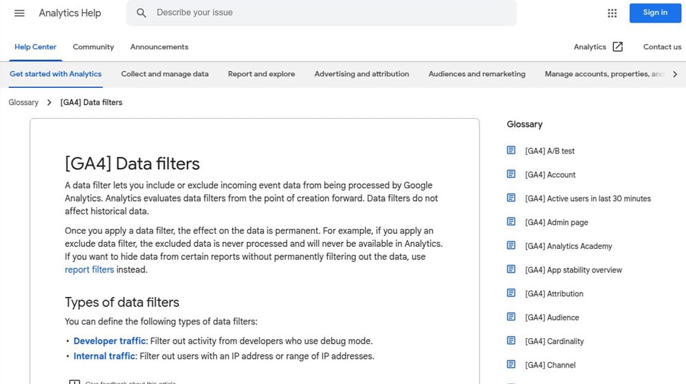 Improper Filtering On Traffic In Ga4