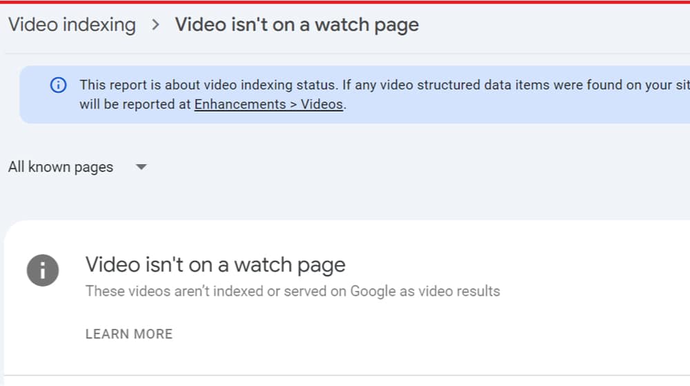 #1 Video Isn't On A Watch Page
