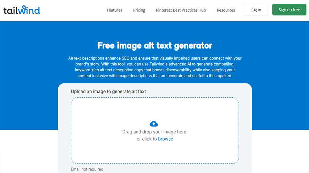 #1 Tailwind's Alt Text Generator