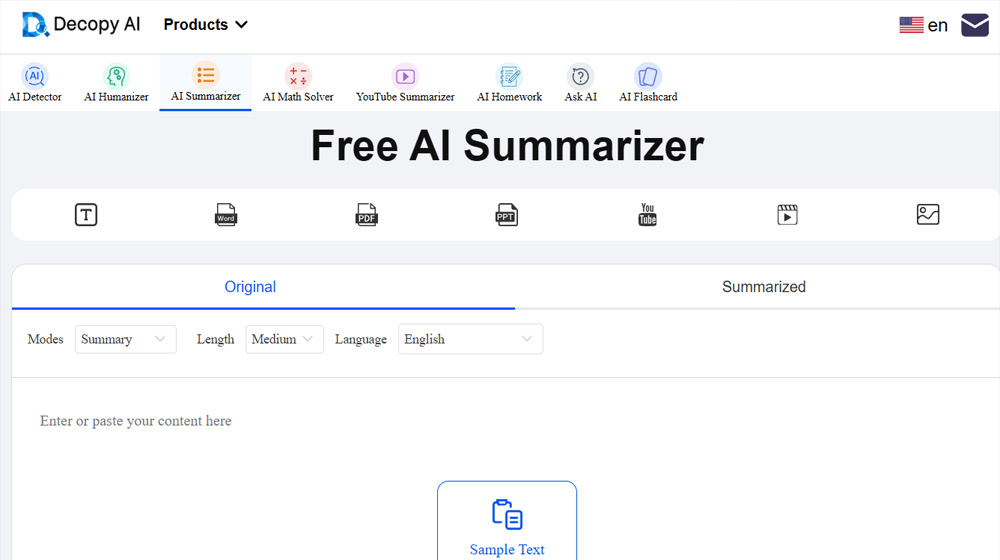 #4 Decopy's Article Summarizer