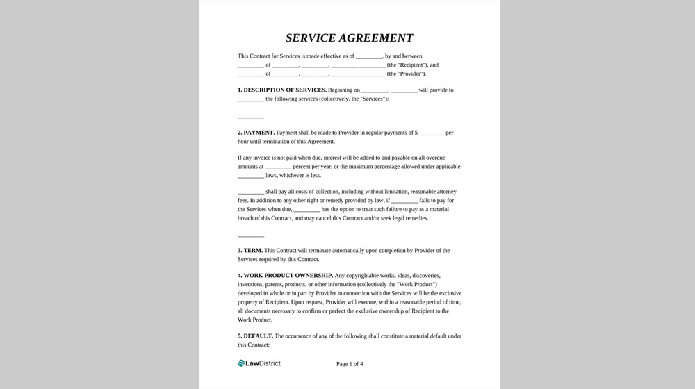 What Does A Service Agreement Look Like